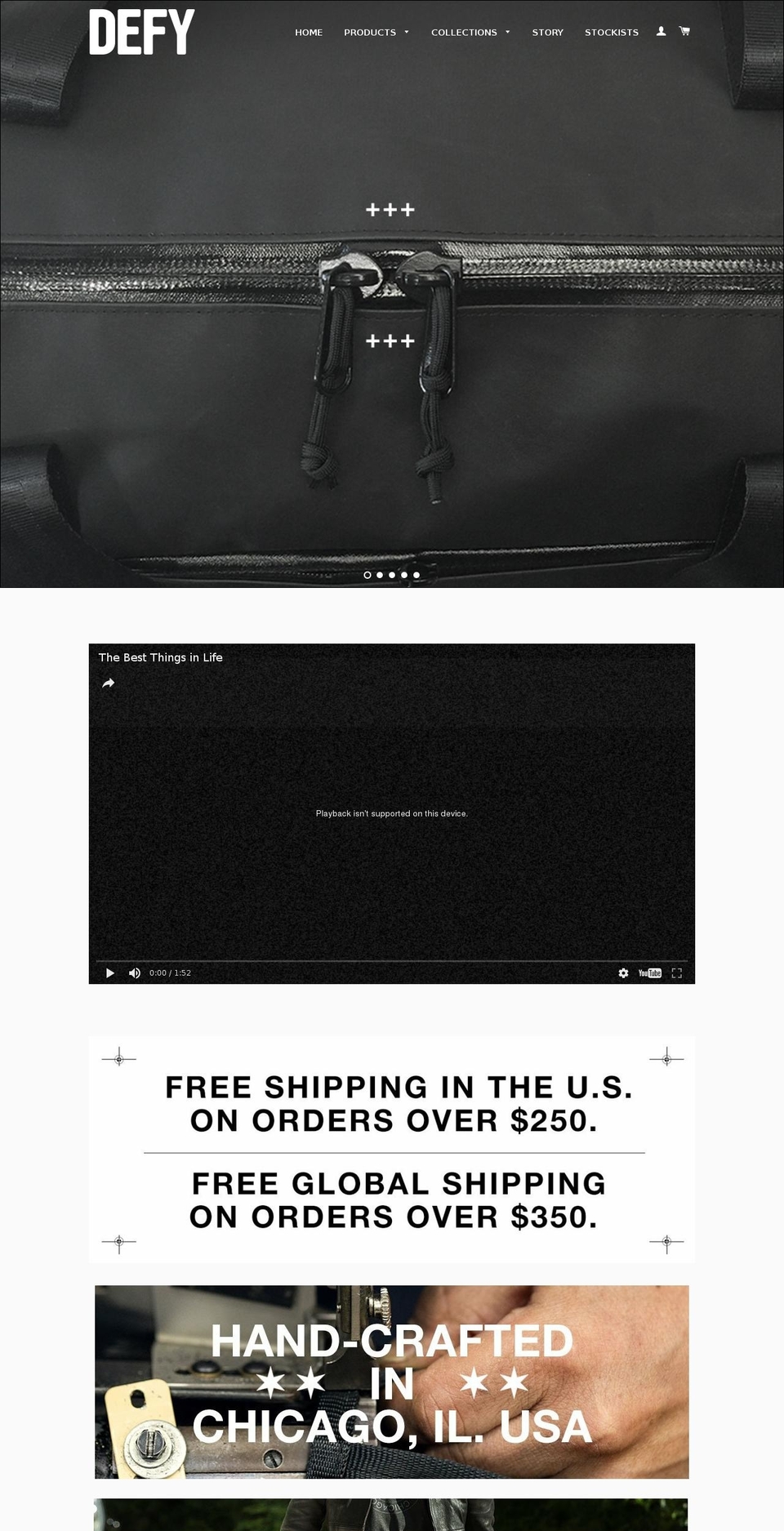 defymfg.com shopify website screenshot