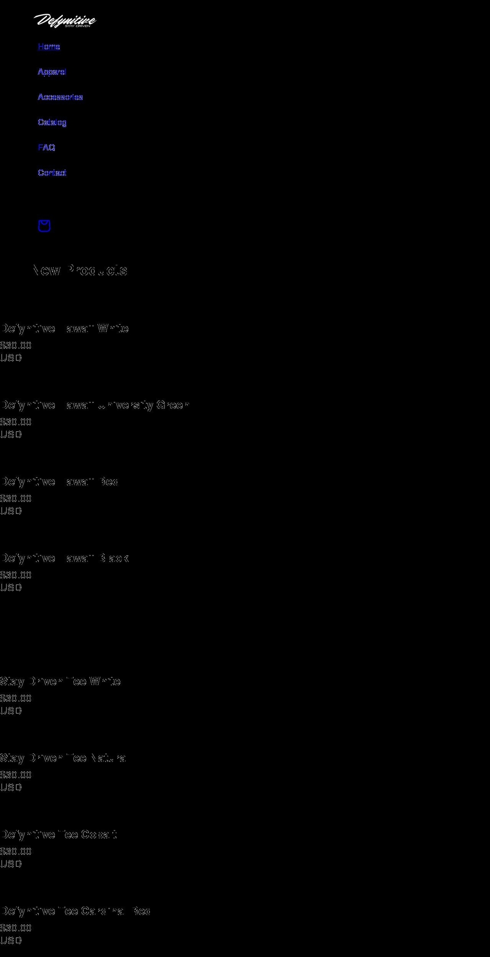 defynitive.com shopify website screenshot