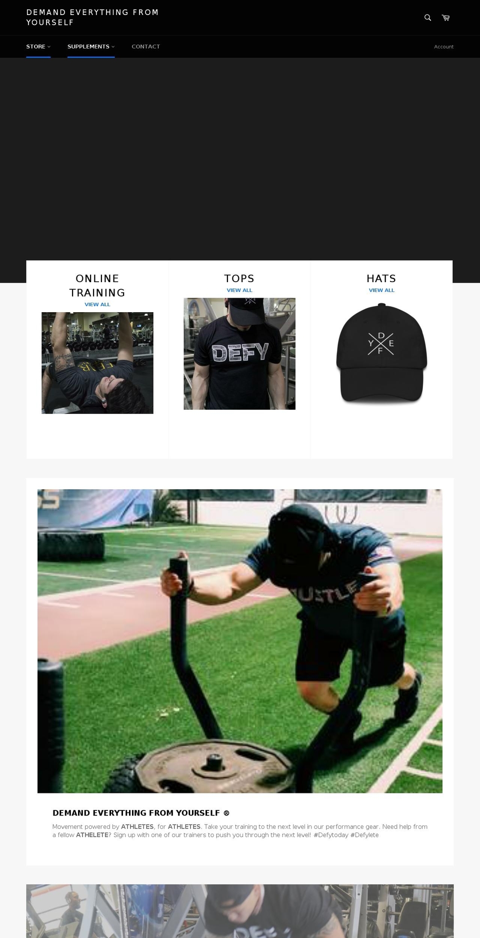 defytoday.com shopify website screenshot