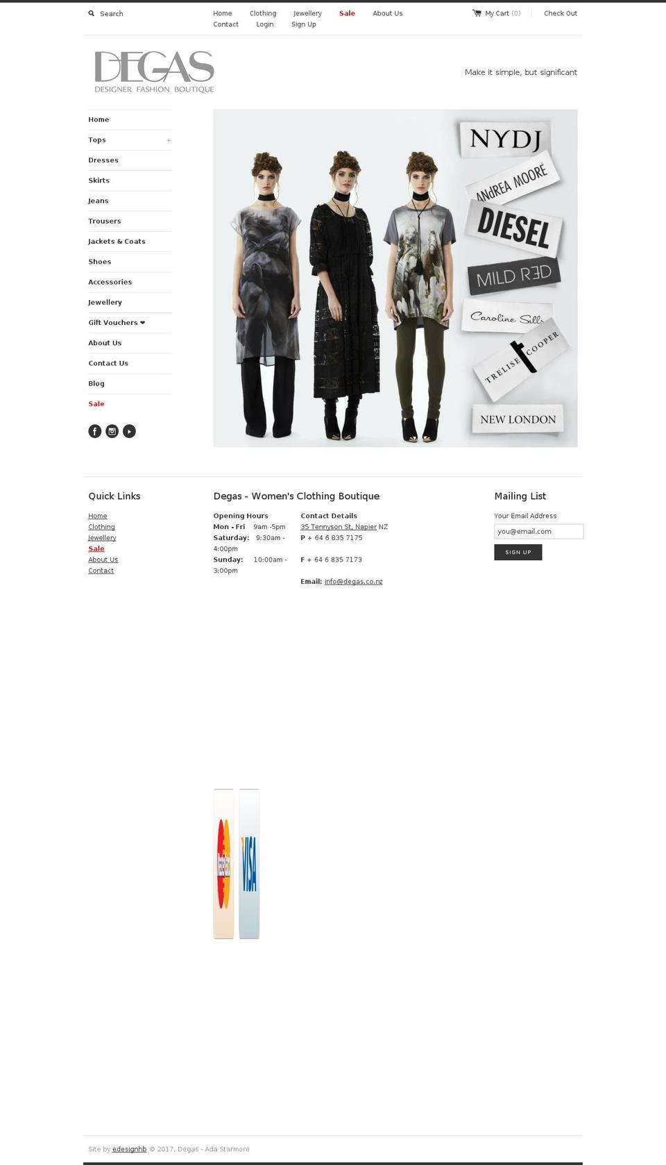 degasonline.com shopify website screenshot