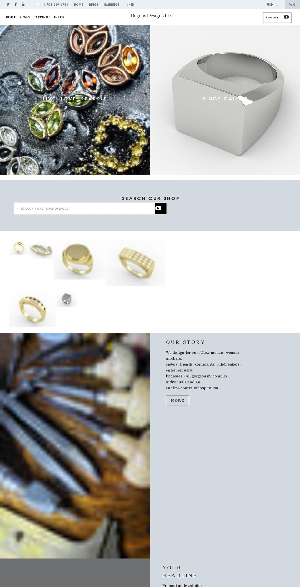 degensdesigns.com shopify website screenshot