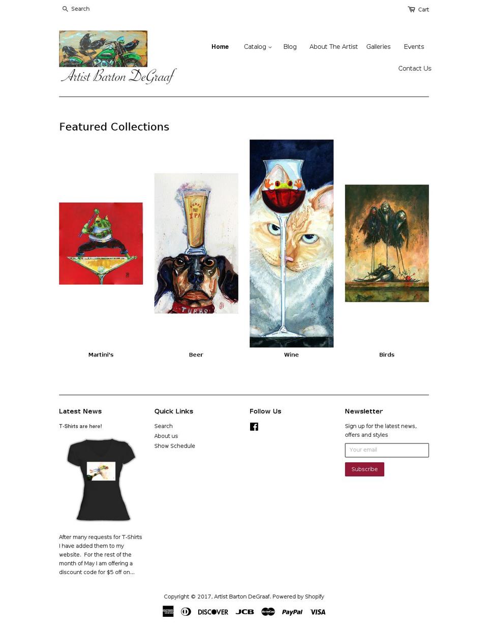 degraafart.com shopify website screenshot