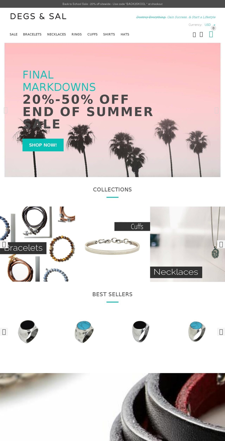 degsandsal.com shopify website screenshot