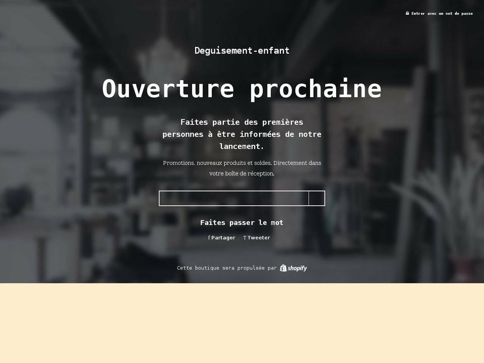 deguisement-bebe.com shopify website screenshot