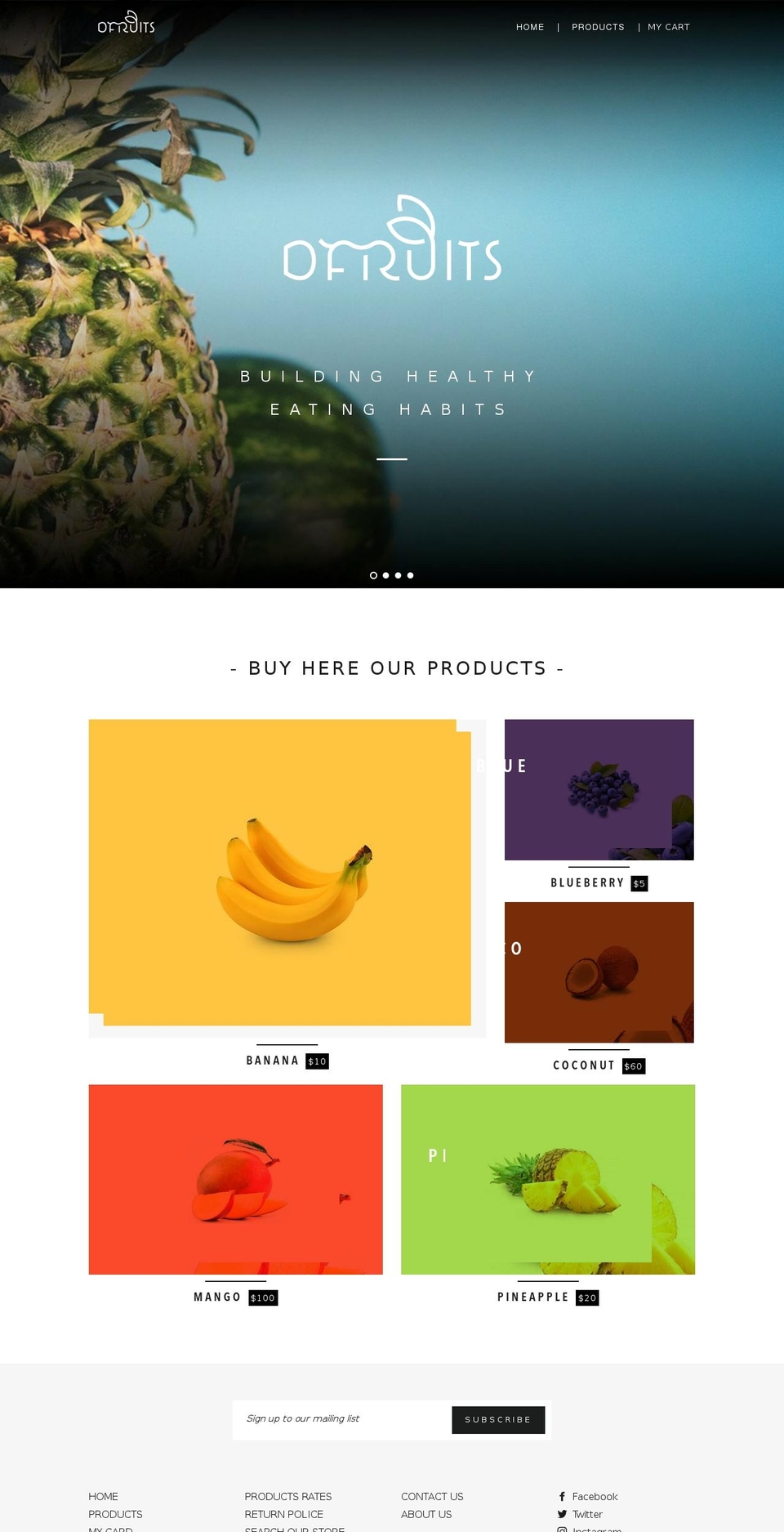 dehydfruits.com — Shopify storefront screenshot