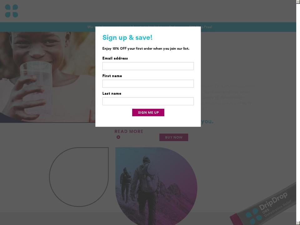 drip drop - RO 2.0 customization Shopify theme site example dehydrationcure.com