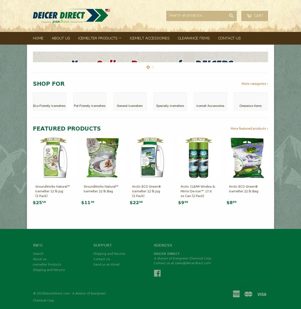 deicerdirect.com — Shopify storefront screenshot
