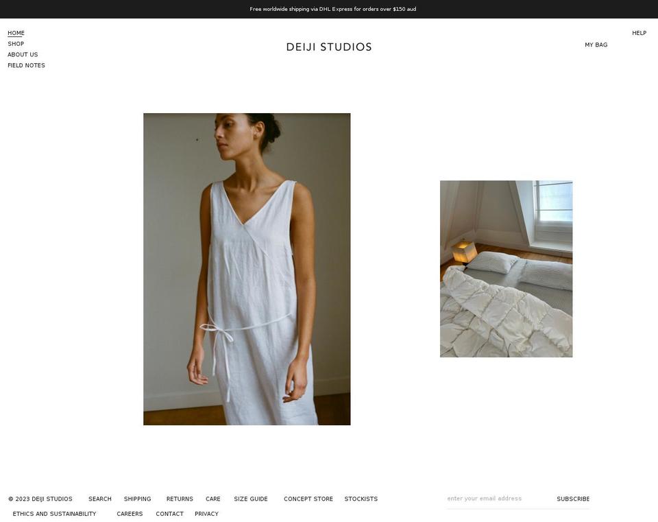 DEIJI 2.0 Shopify theme site example deijistudios.com.au