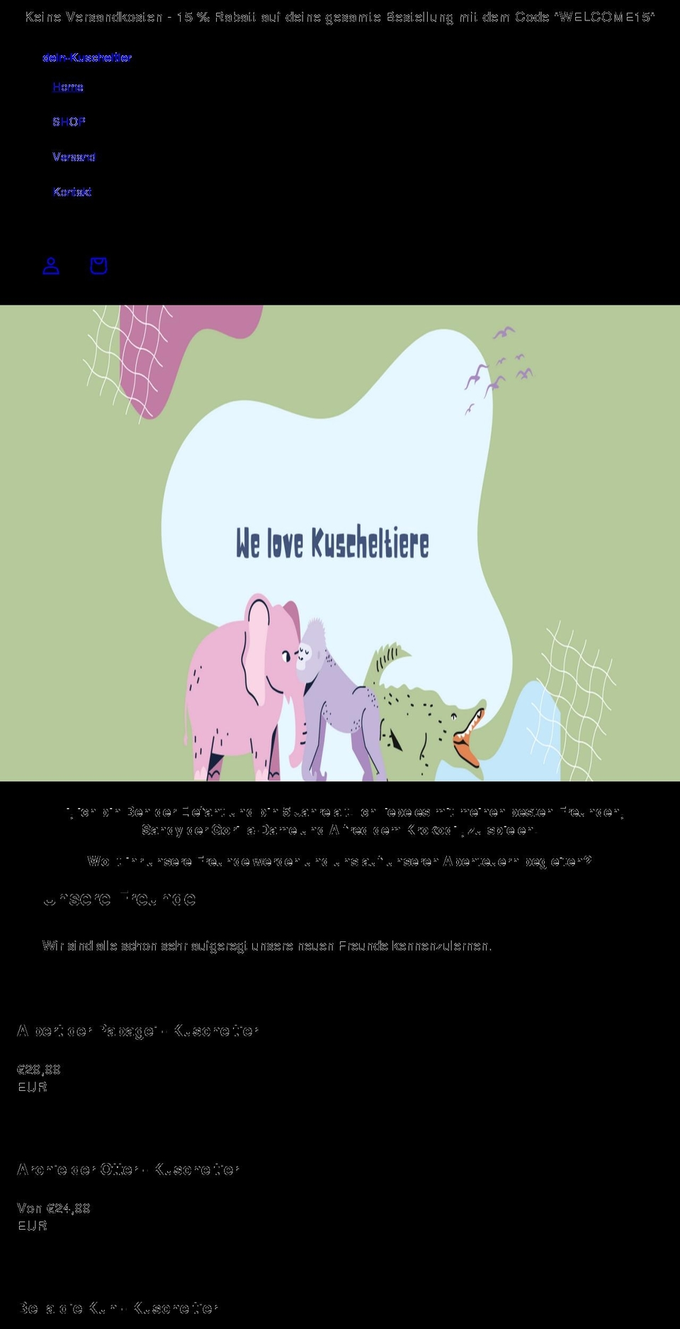 dein-kuscheltier.de shopify website screenshot