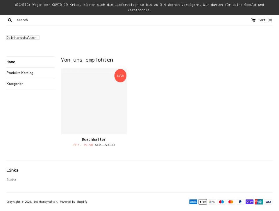 deinhandyhalter.com shopify website screenshot