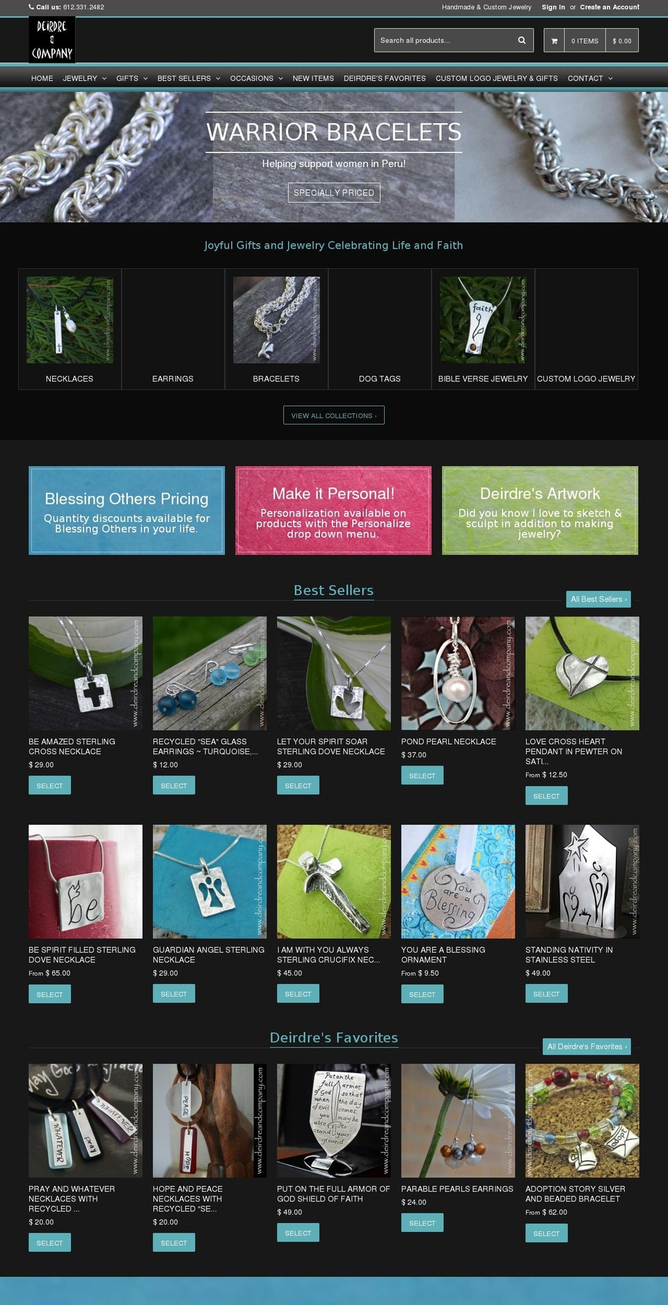 deirdreandcompany.com shopify website screenshot