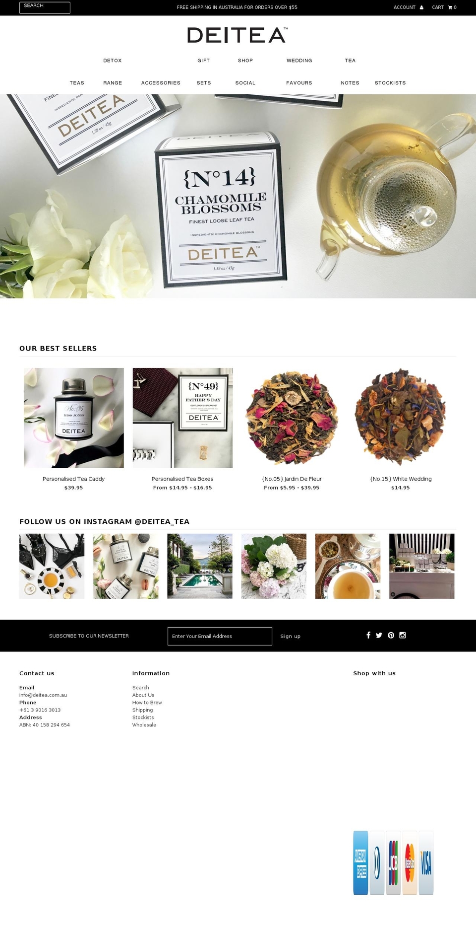 deitea.com.au shopify website screenshot