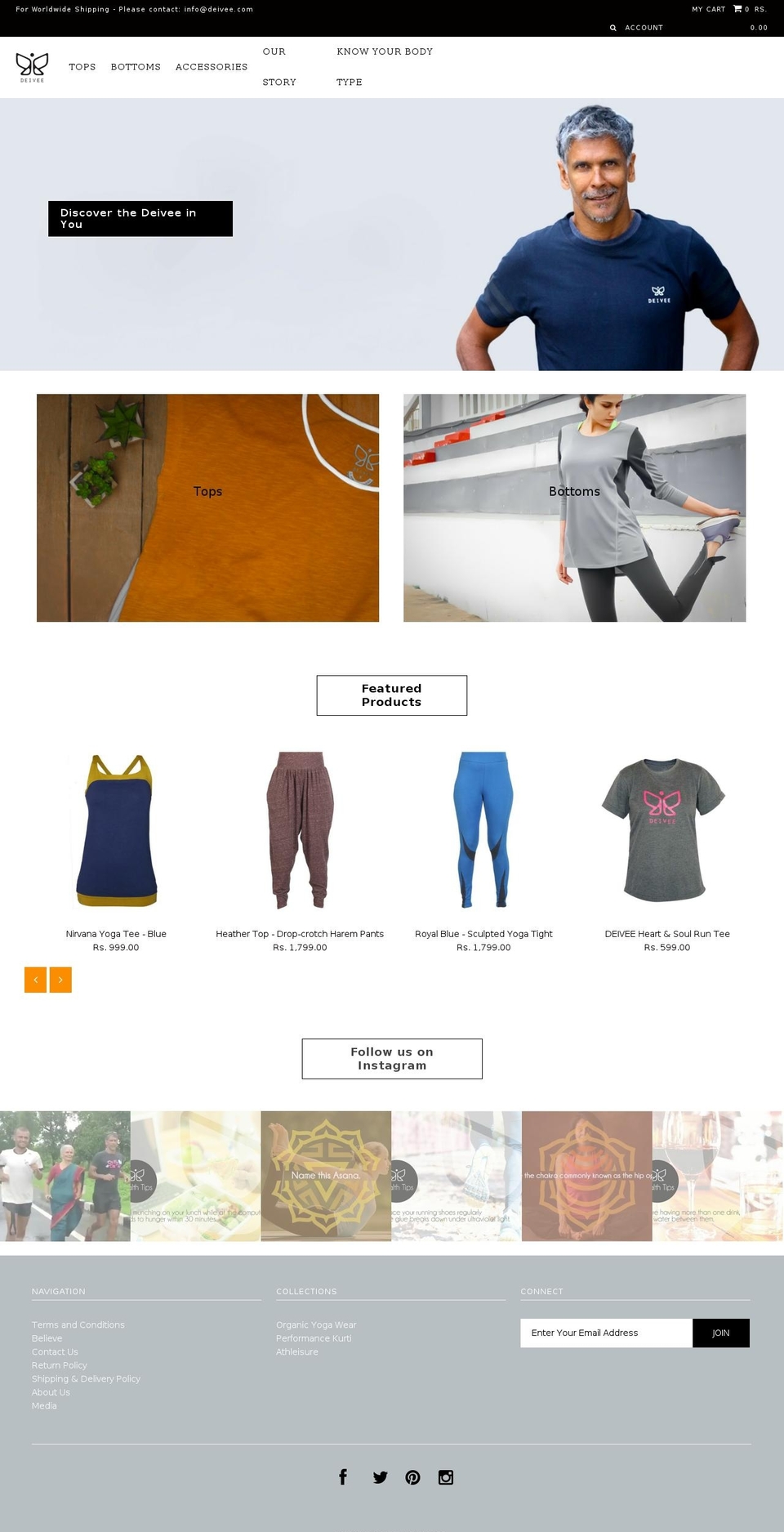 deivee.com shopify website screenshot