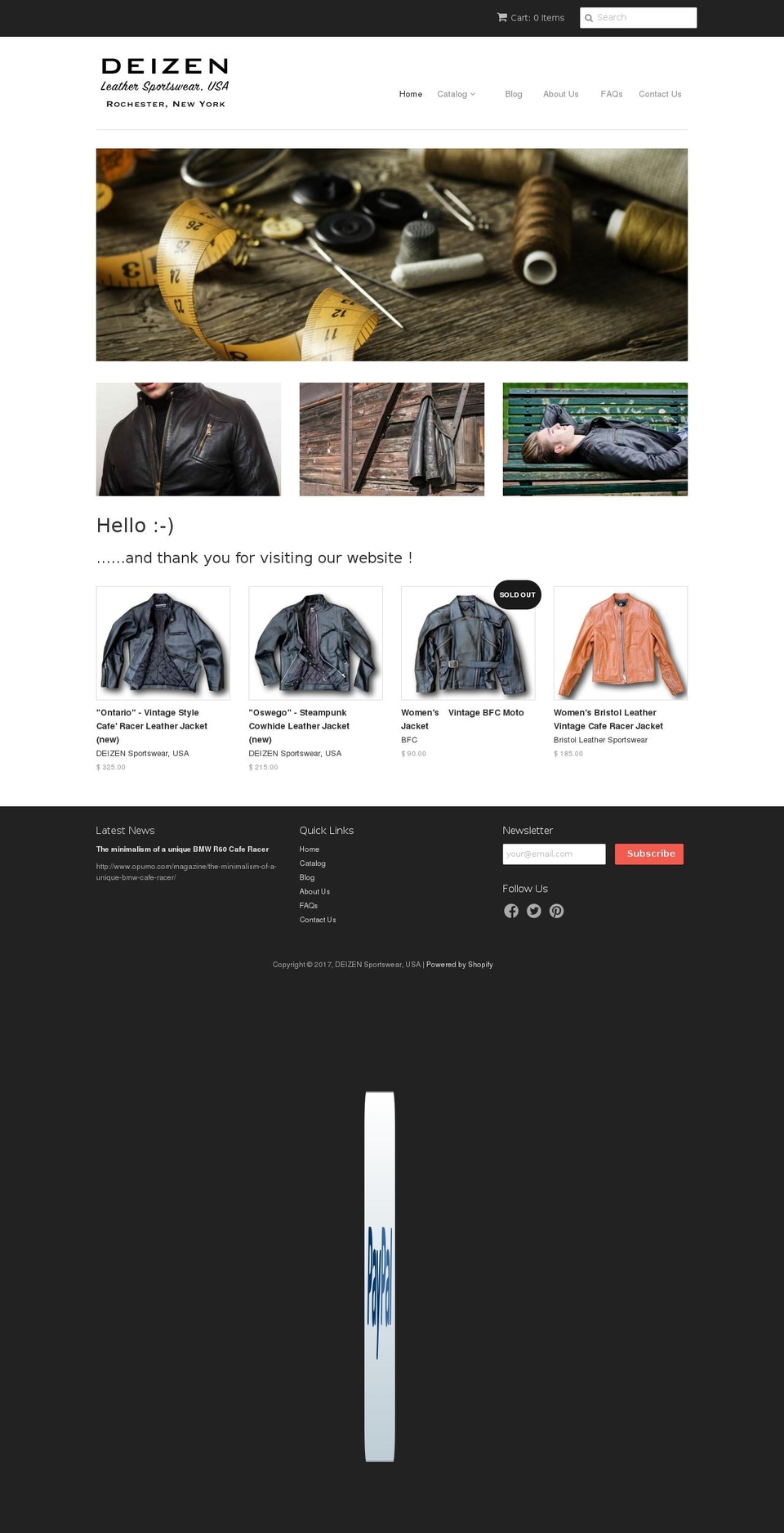 deizen.com shopify website screenshot