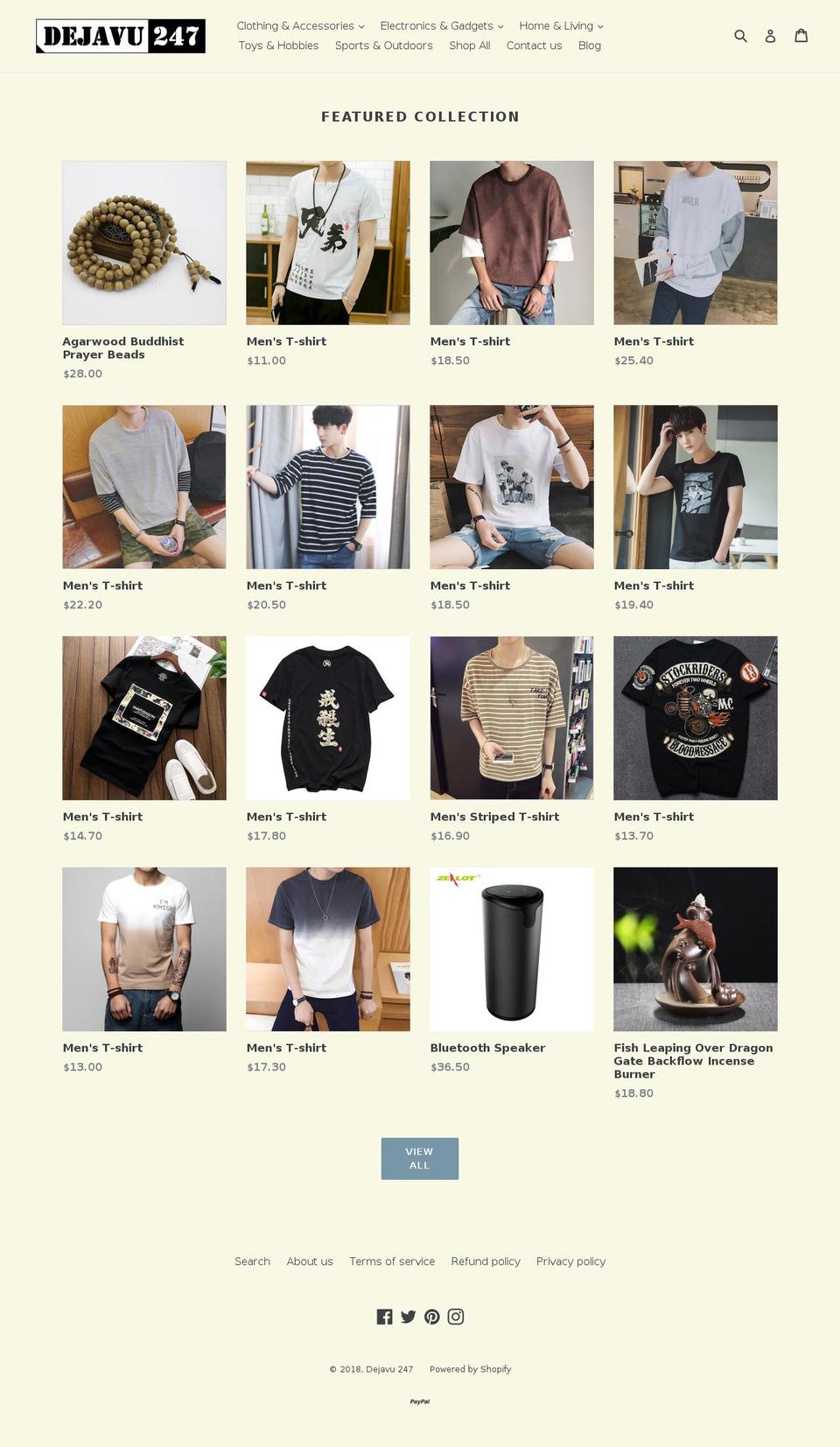 dejavu-247.com shopify website screenshot