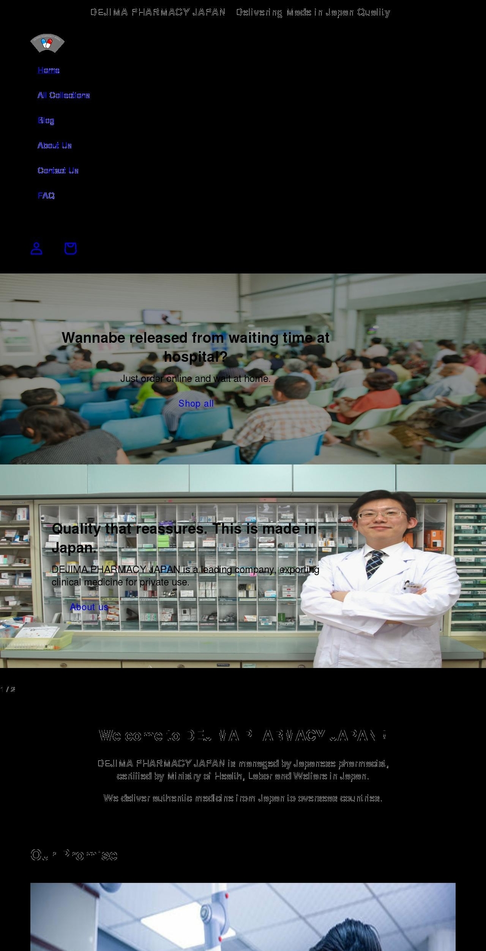 dejima-pharmacy-japan.com — Shopify storefront screenshot