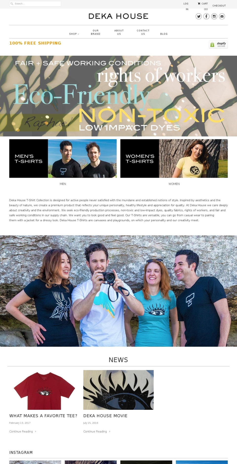 dekahouse.net shopify website screenshot