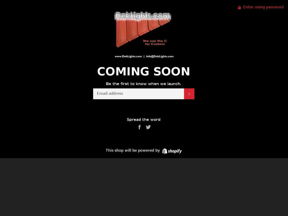 deklights.com — Shopify storefront screenshot