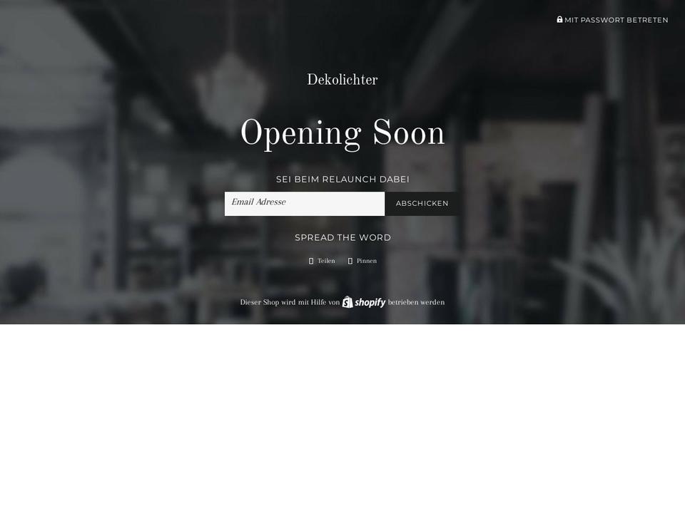 dekolichter.com — Shopify storefront screenshot