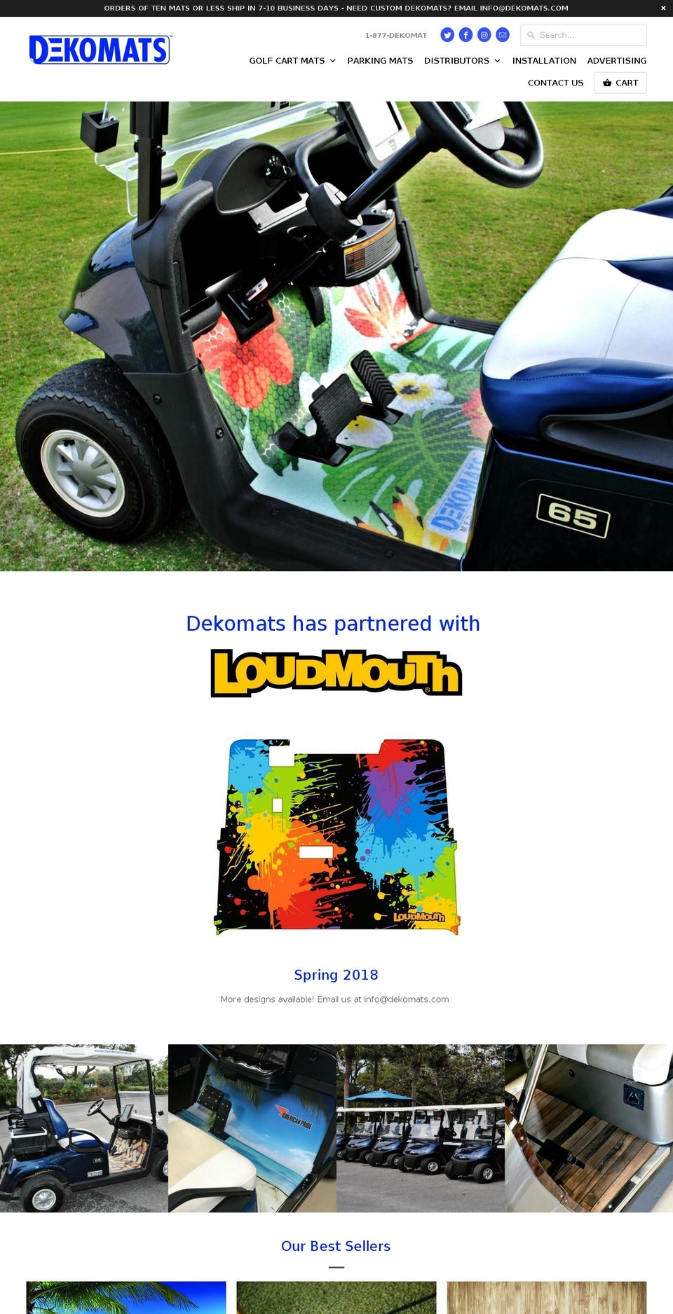 dekomats.com shopify website screenshot