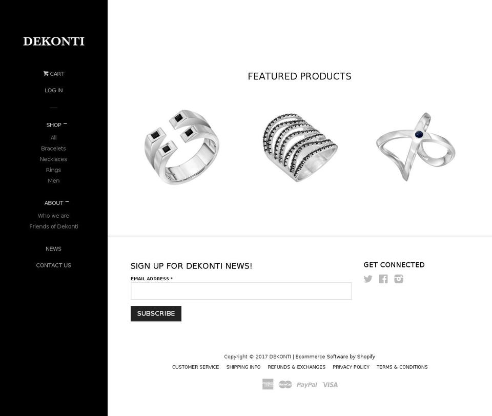 dekonti.com shopify website screenshot