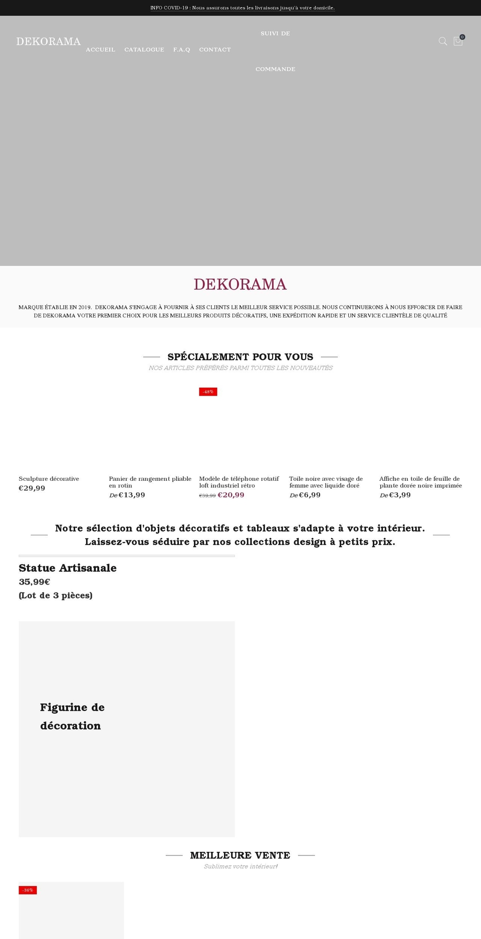 dekorama.fr shopify website screenshot