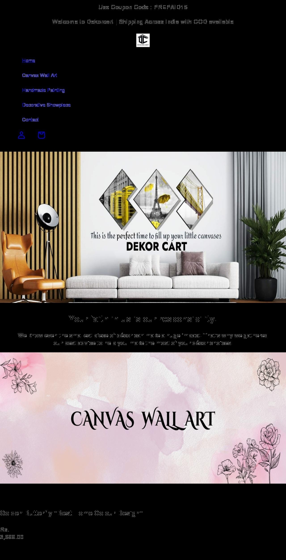 dekorcart.com shopify website screenshot