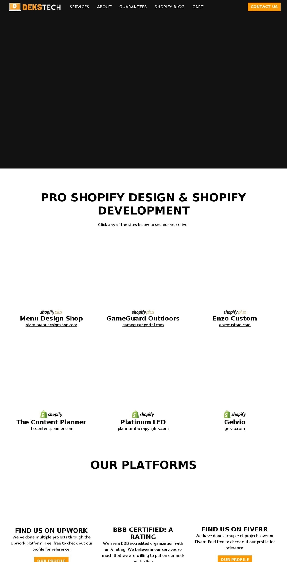 dekstech.com shopify website screenshot