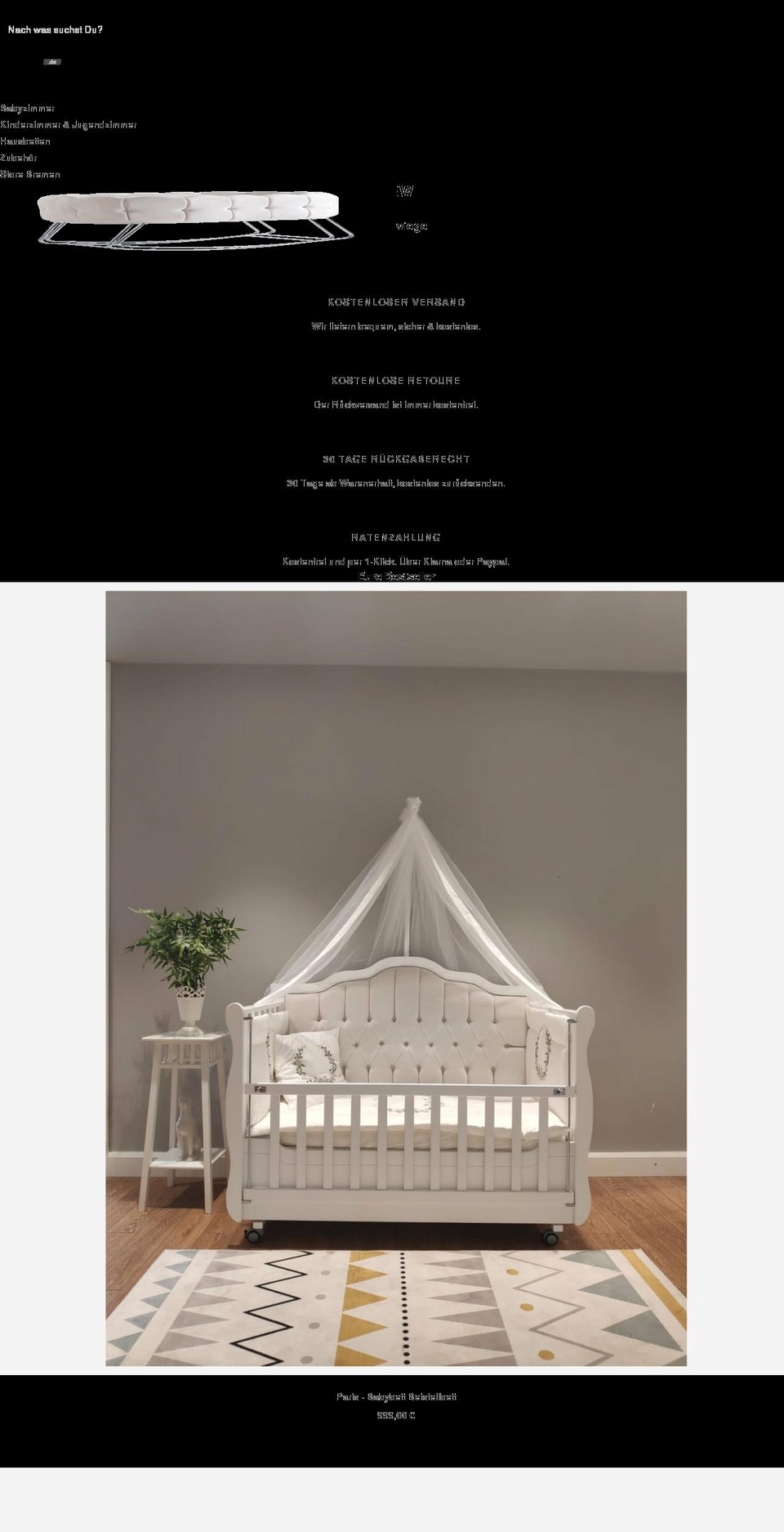 delaamoebel.com shopify website screenshot