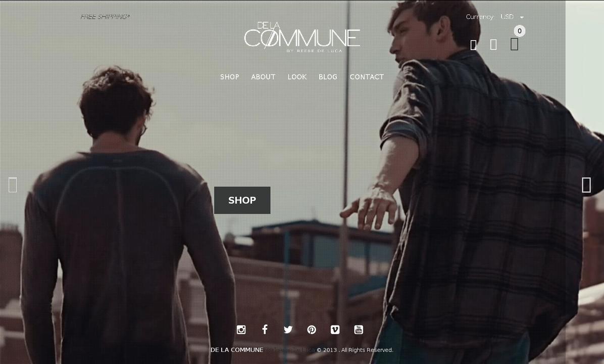 delacommune.ca shopify website screenshot