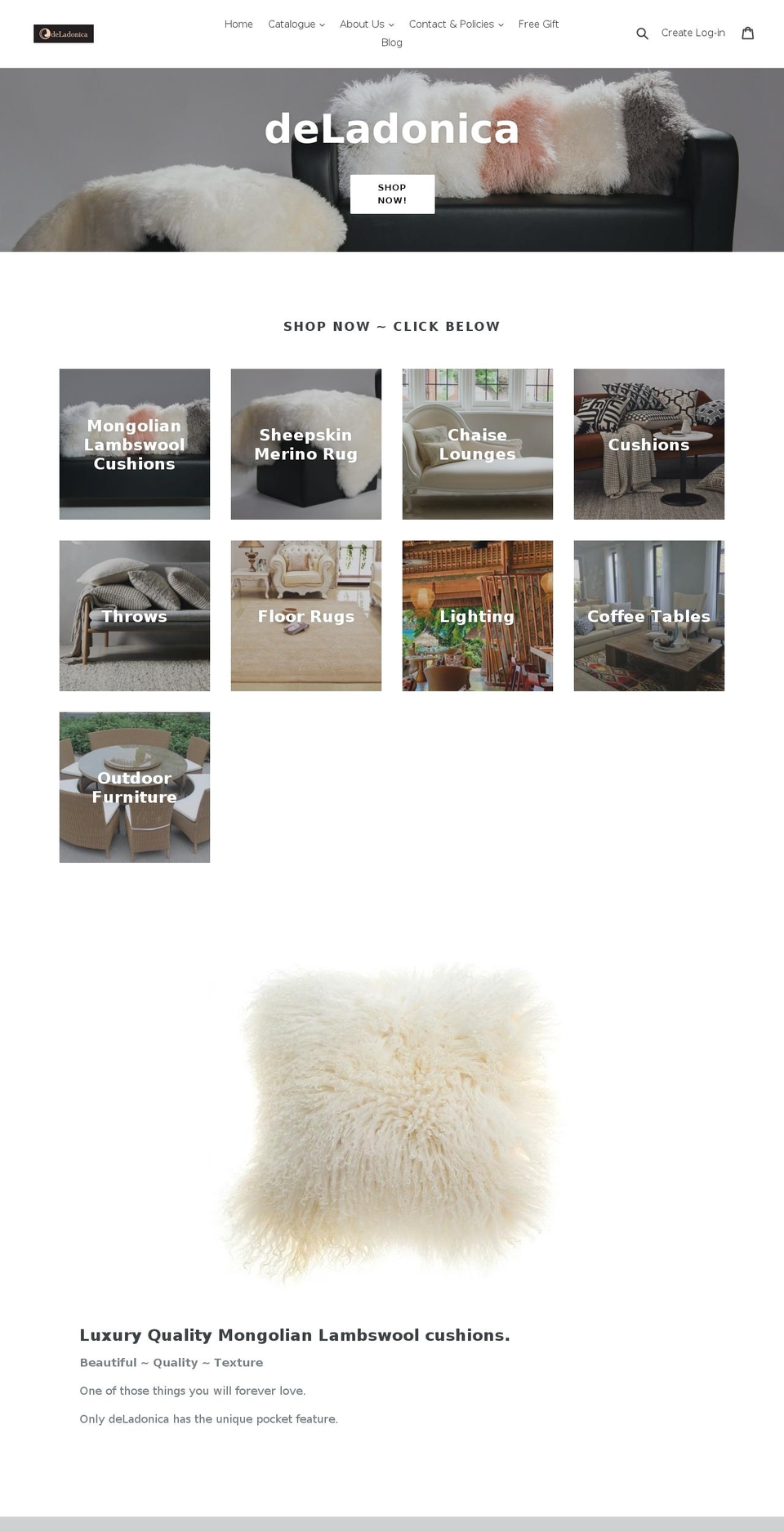 deladonica.com — Shopify storefront screenshot