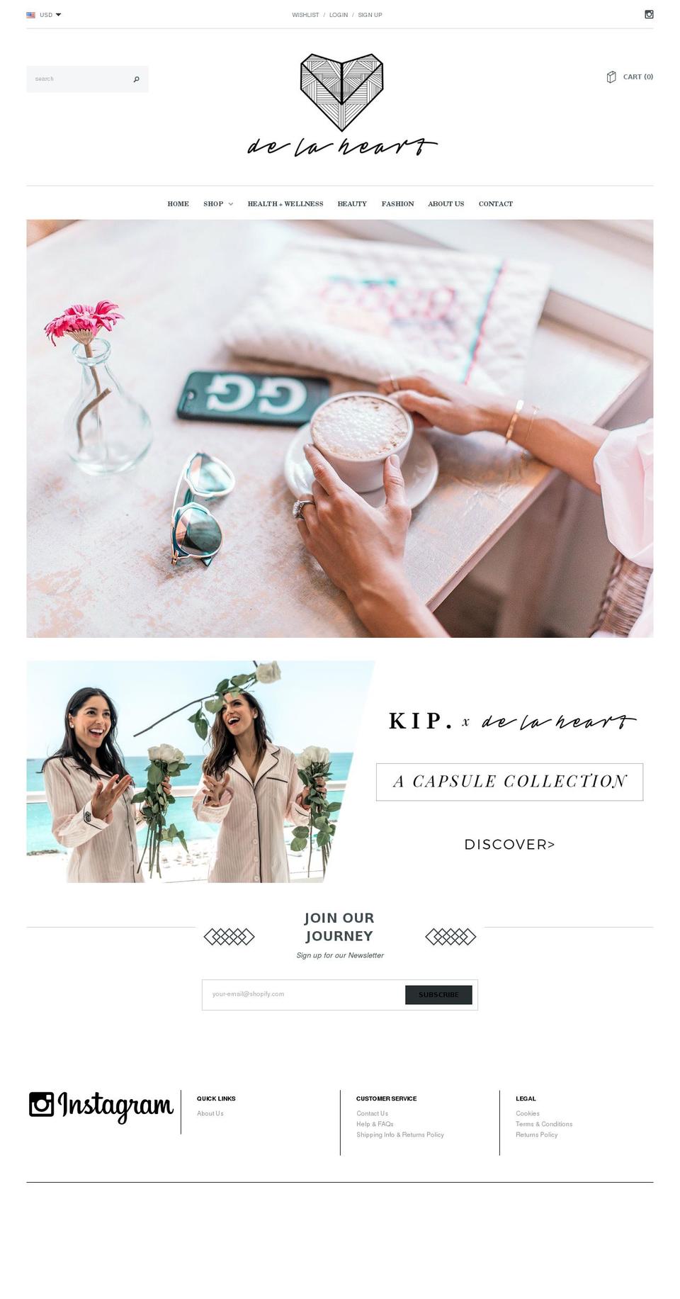 delaheartmiami.com — Shopify storefront screenshot