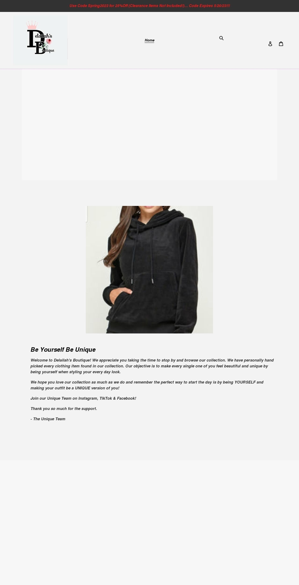 delailahsboutiques.com shopify website screenshot