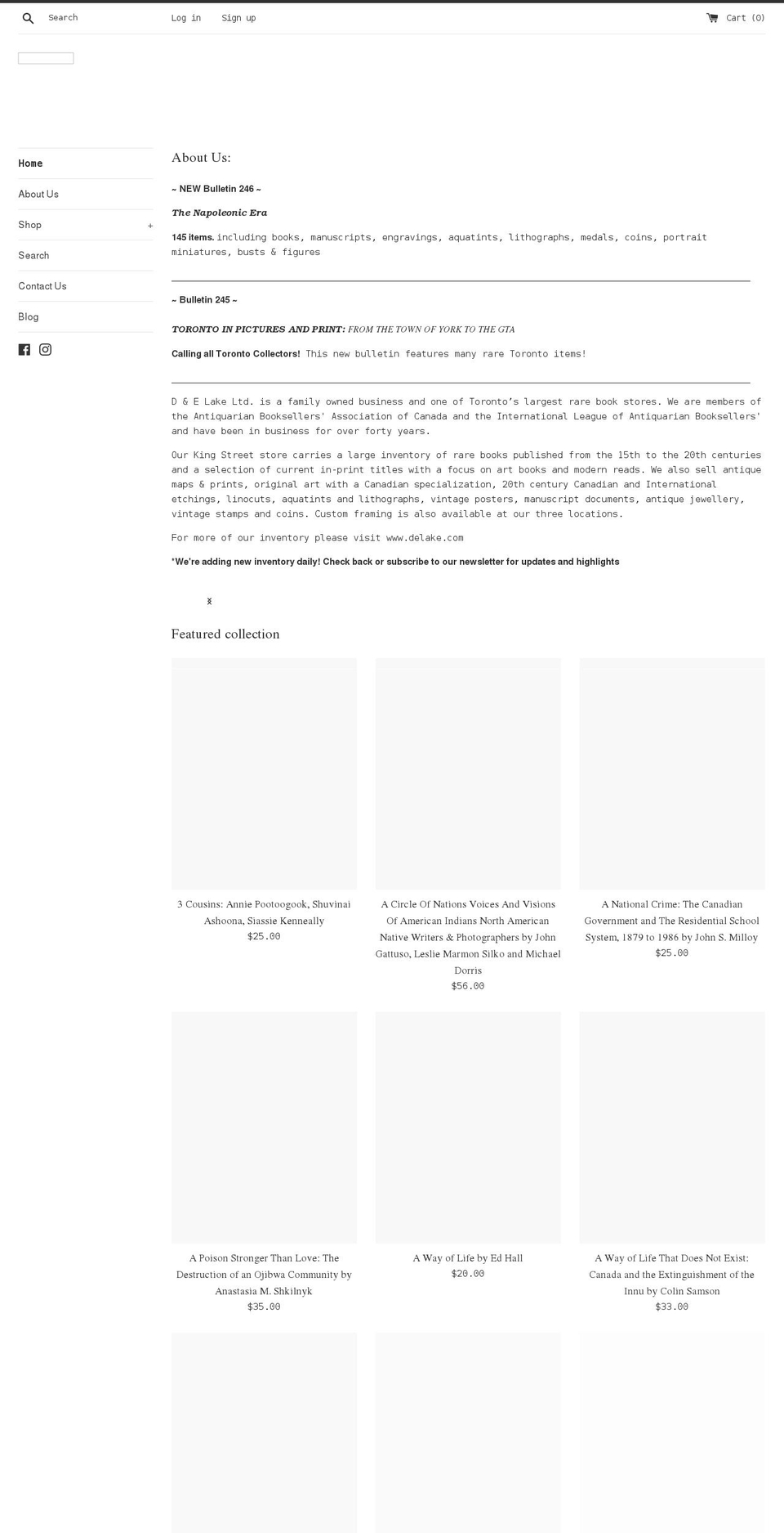 delakeltd.com shopify website screenshot