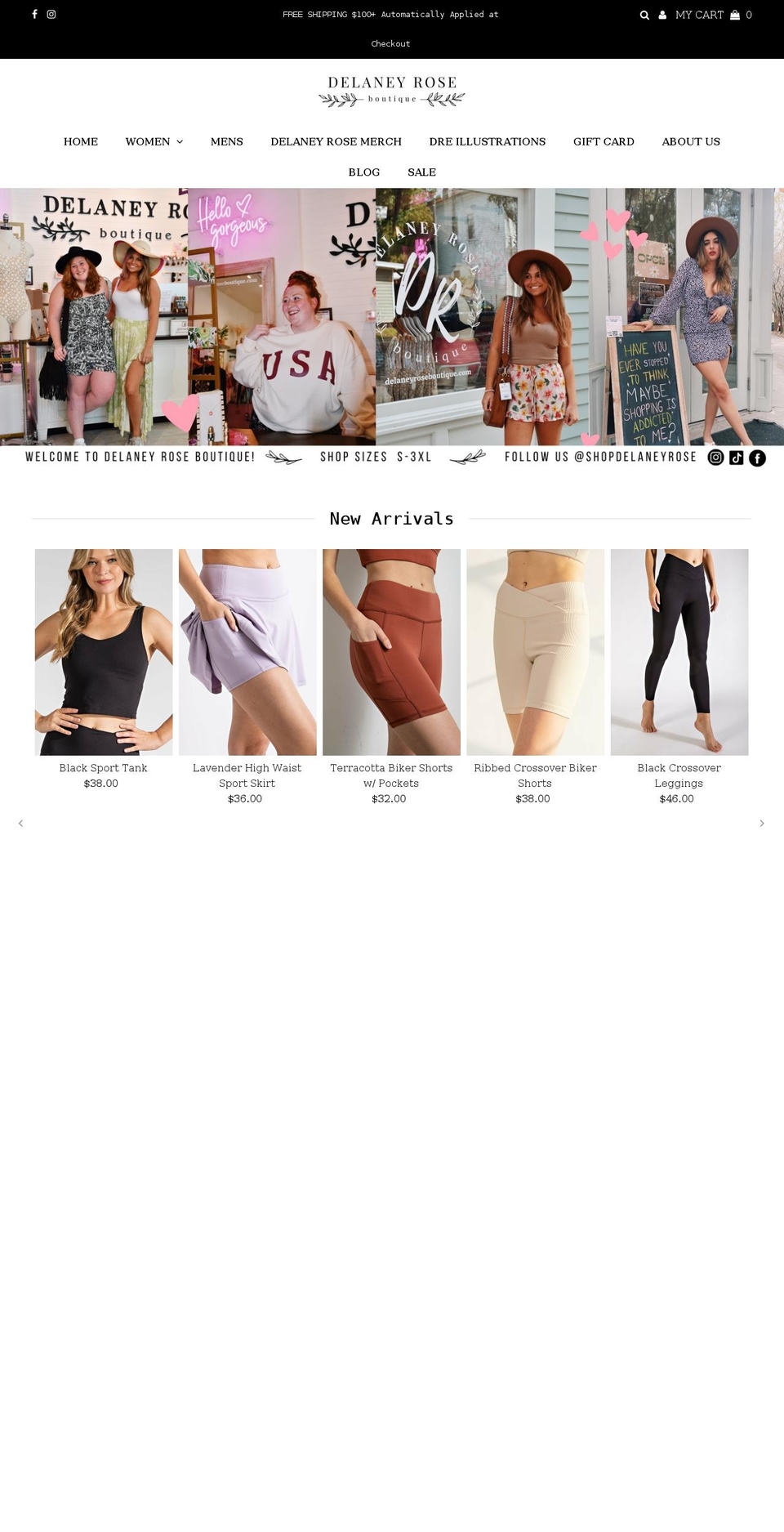 delaneyroseboutique.com shopify website screenshot