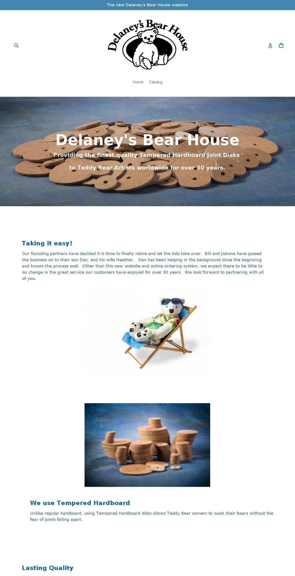 delaneysbearhouse.com — Shopify storefront screenshot