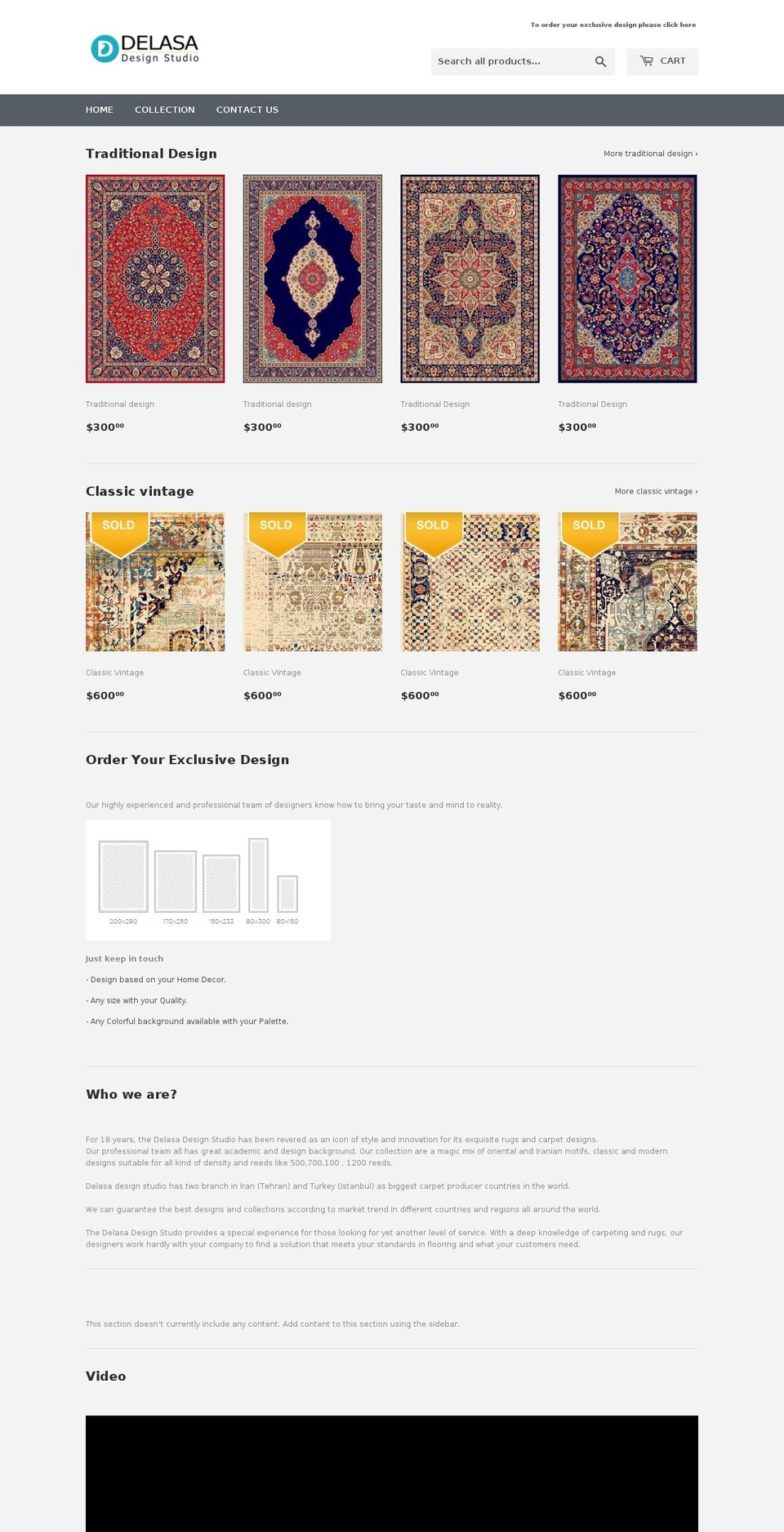 delasadesign.com shopify website screenshot