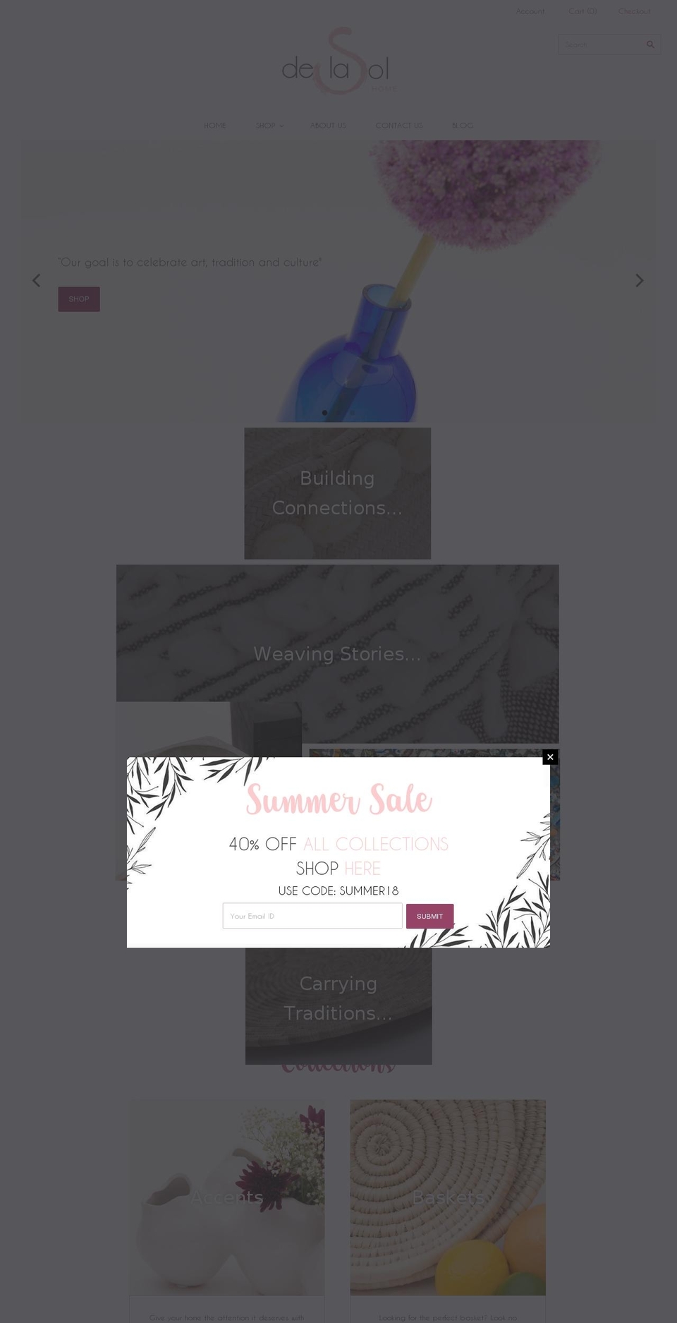 delasolhome.com — Shopify storefront screenshot