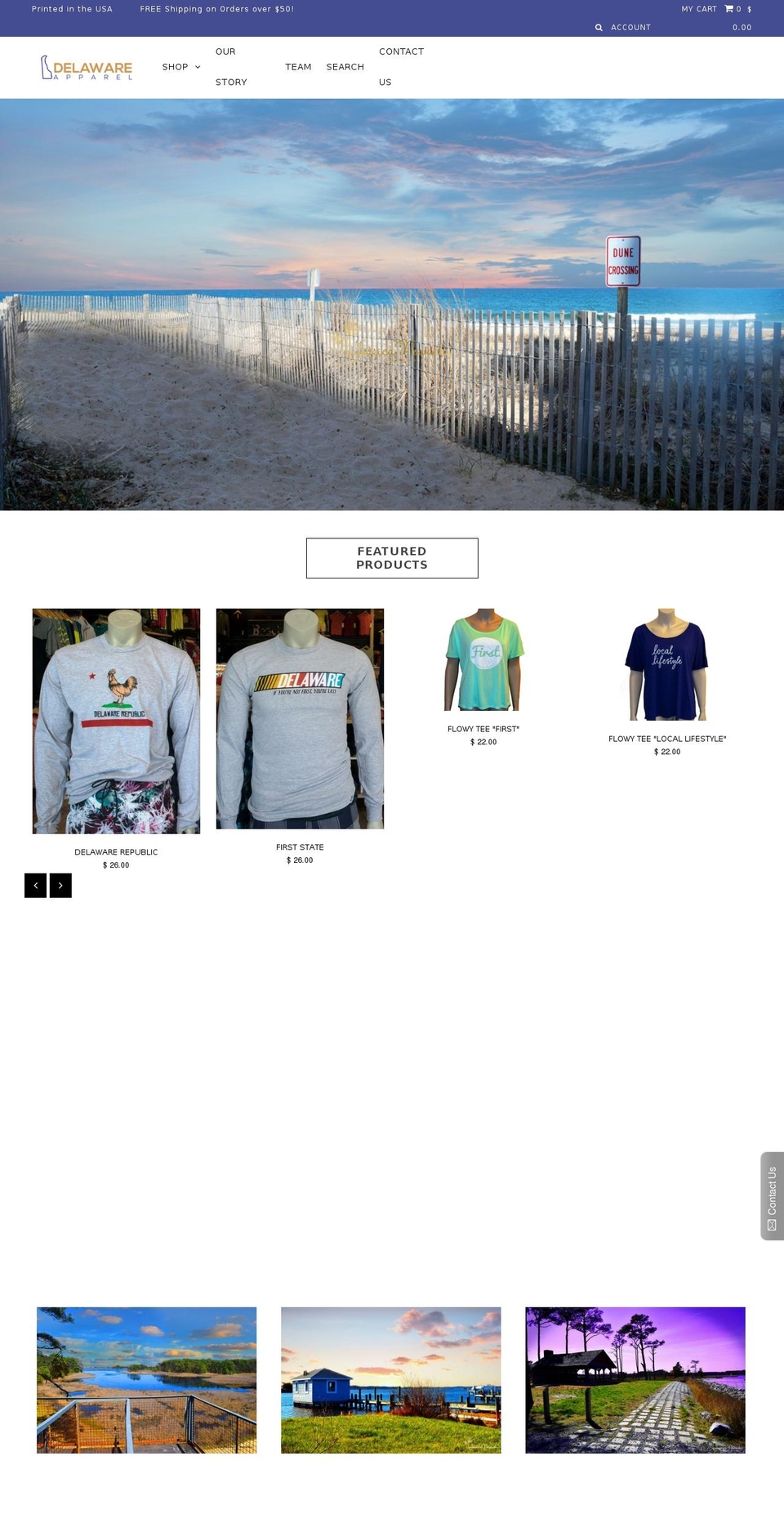 delawareclothing.com — Shopify storefront screenshot