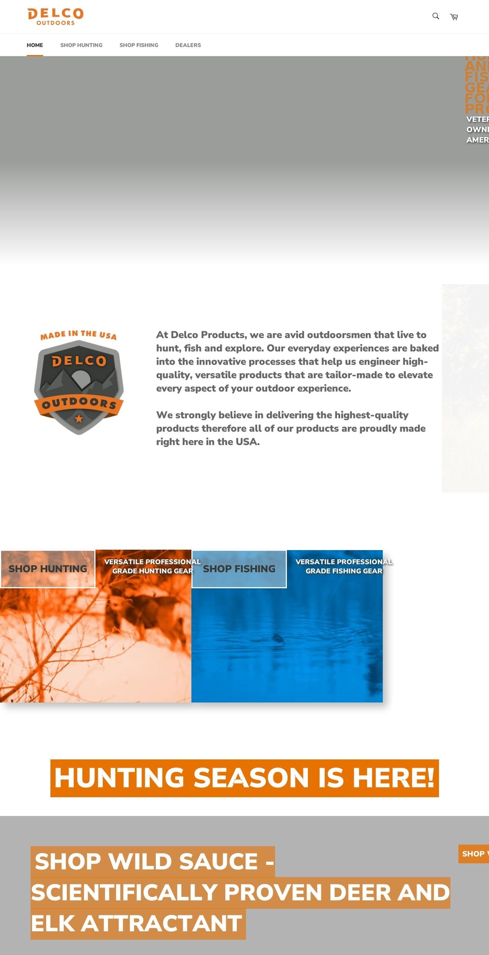 delcoproducts.com shopify website screenshot