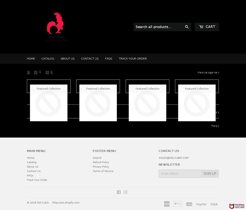 delcubio.com — Shopify storefront screenshot