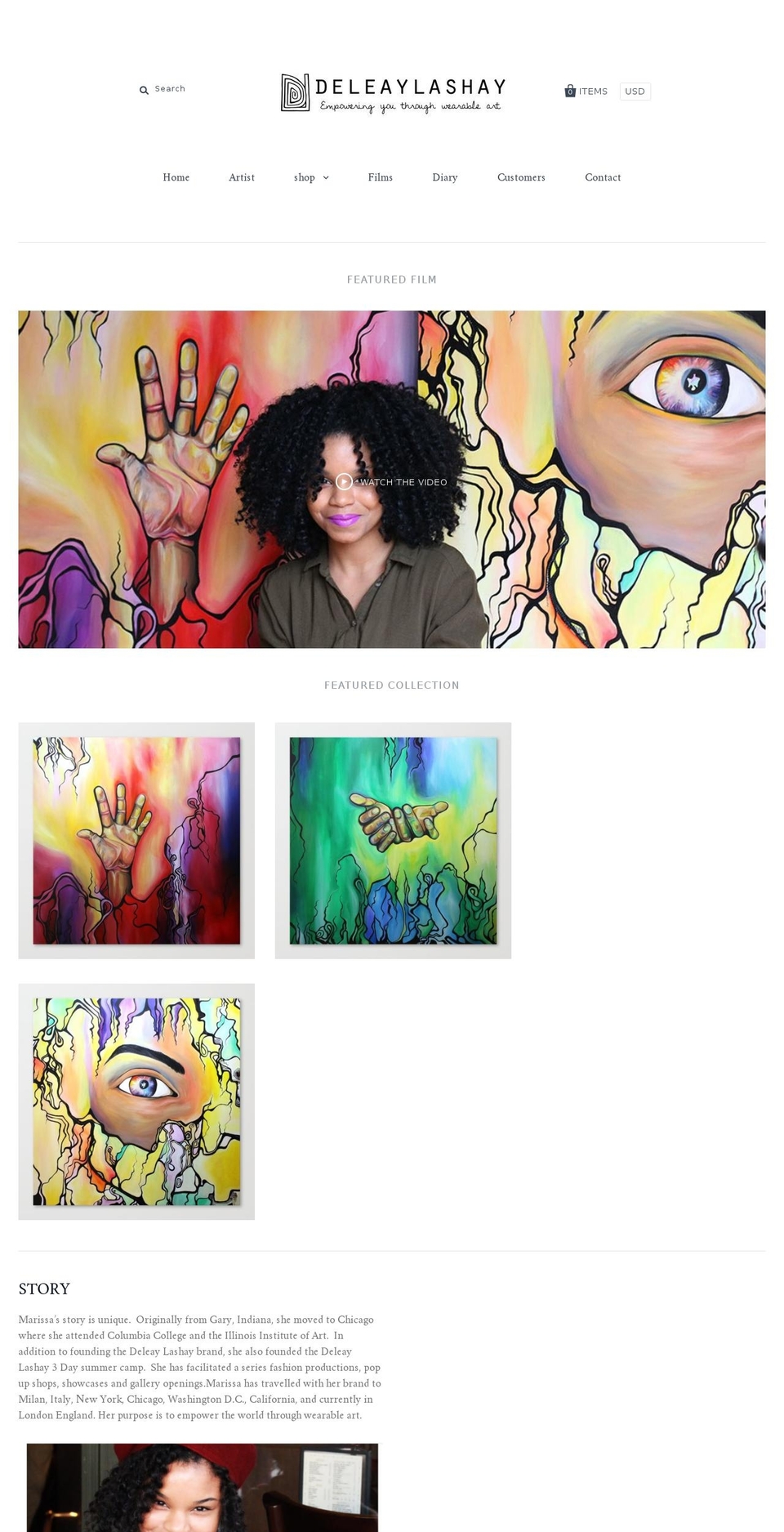 deleaylashay.com shopify website screenshot