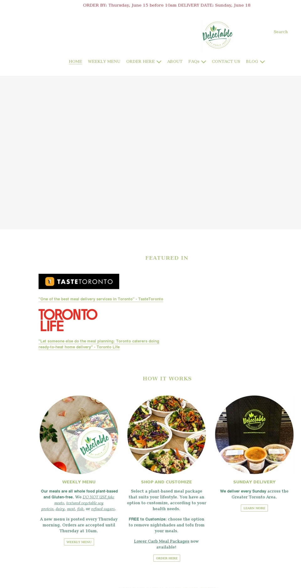 delectablebyzarlajane.com shopify website screenshot