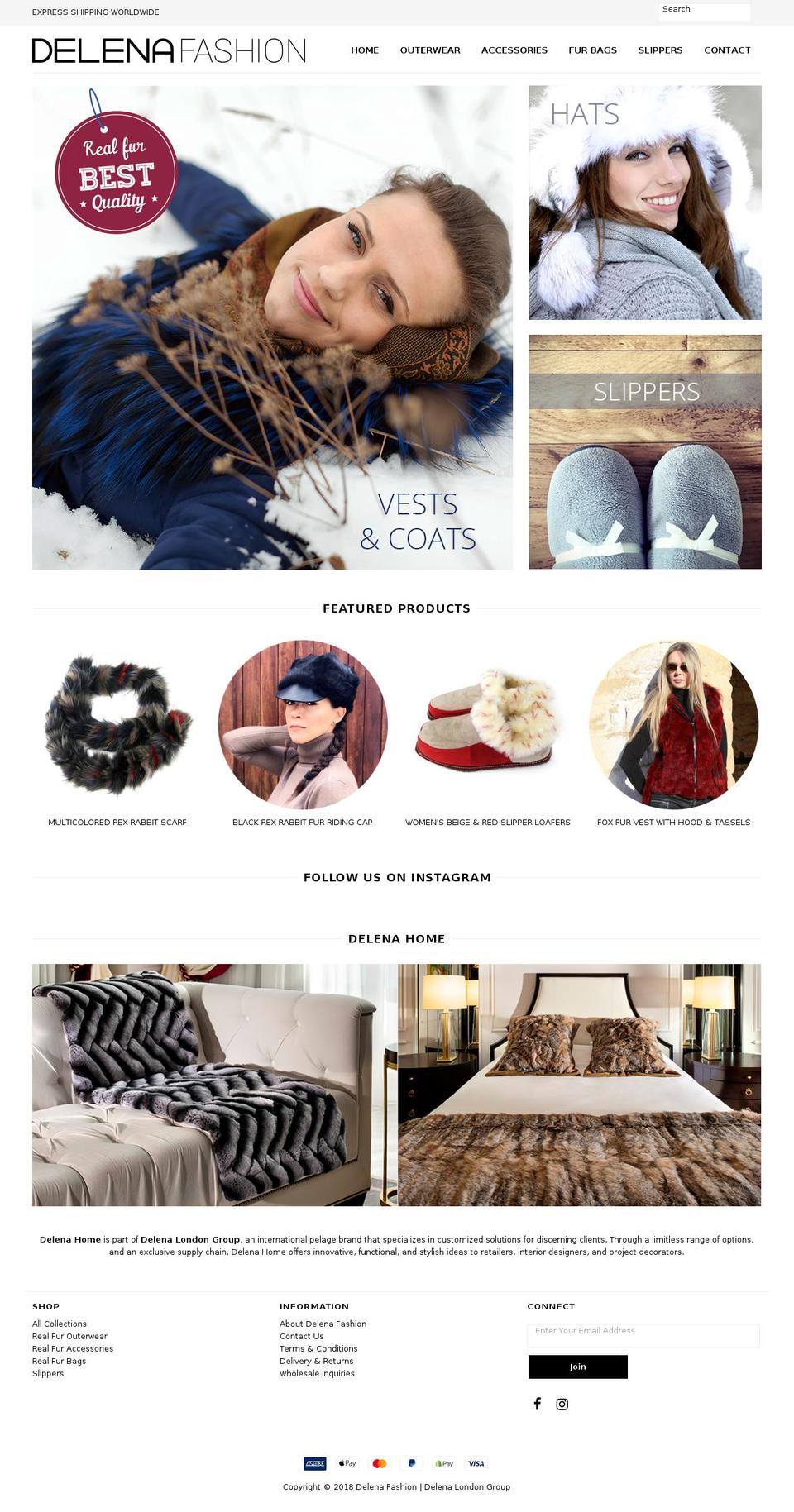 delenafashion.com — Shopify storefront screenshot