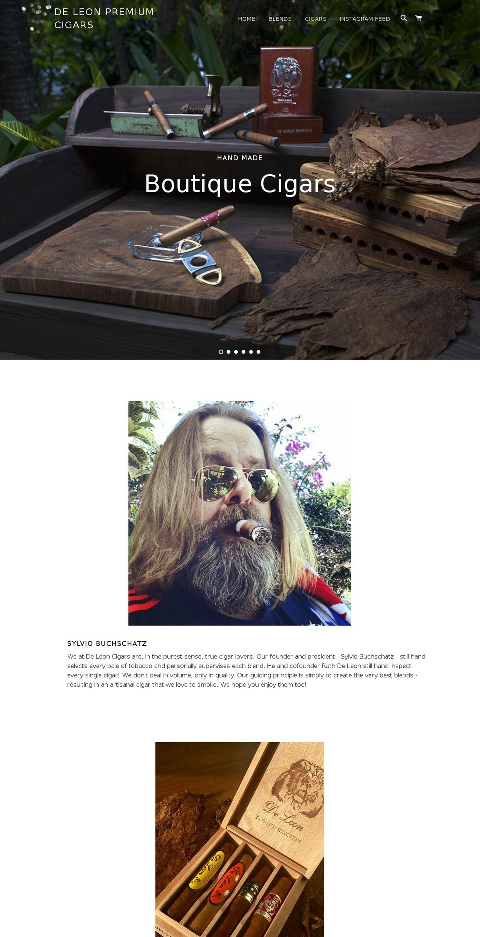 deleoncigars.com — Shopify storefront screenshot