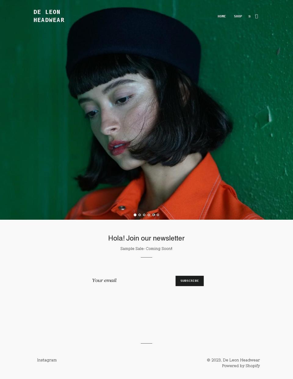 deleonheadwear.com shopify website screenshot