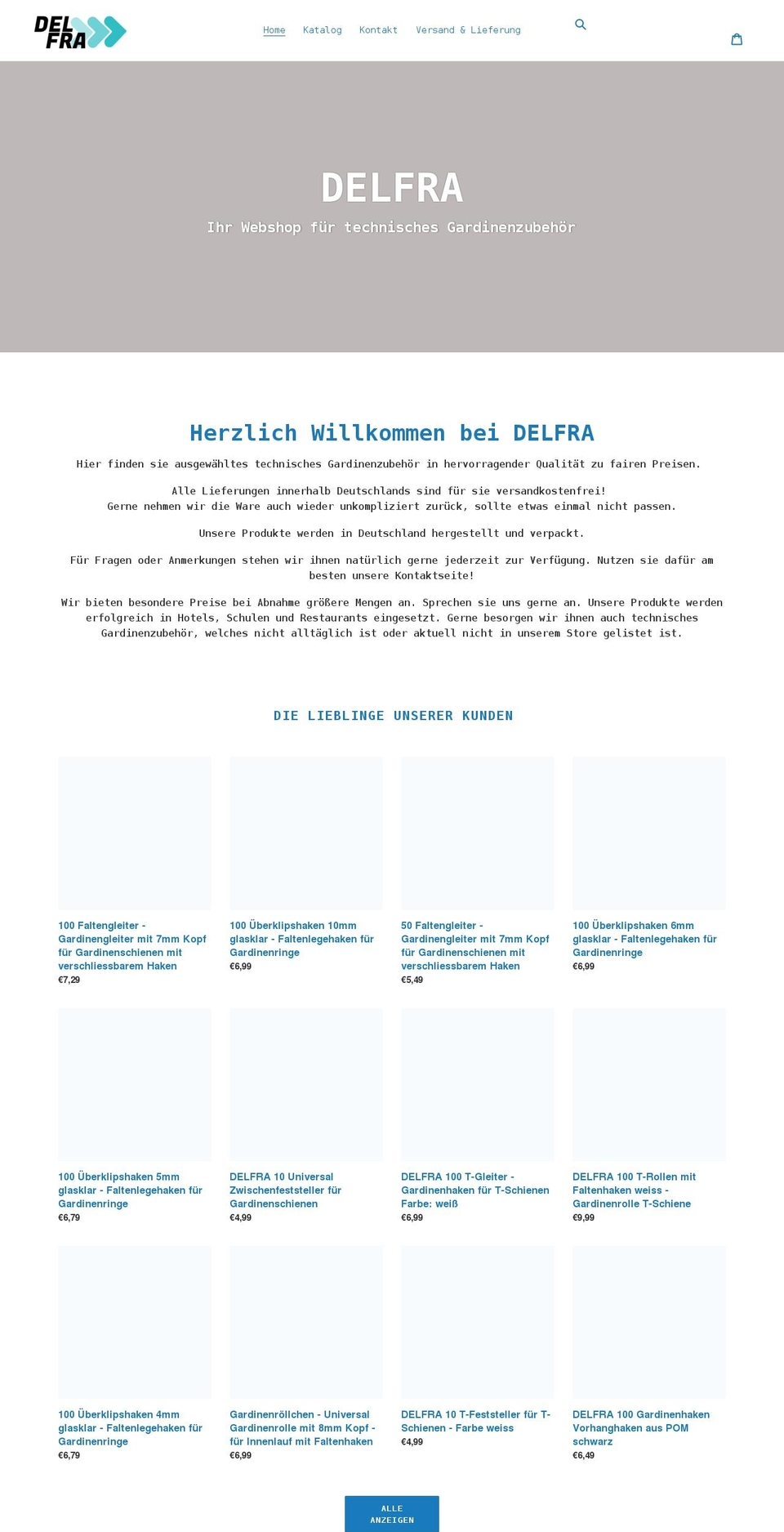 delfra.de shopify website screenshot