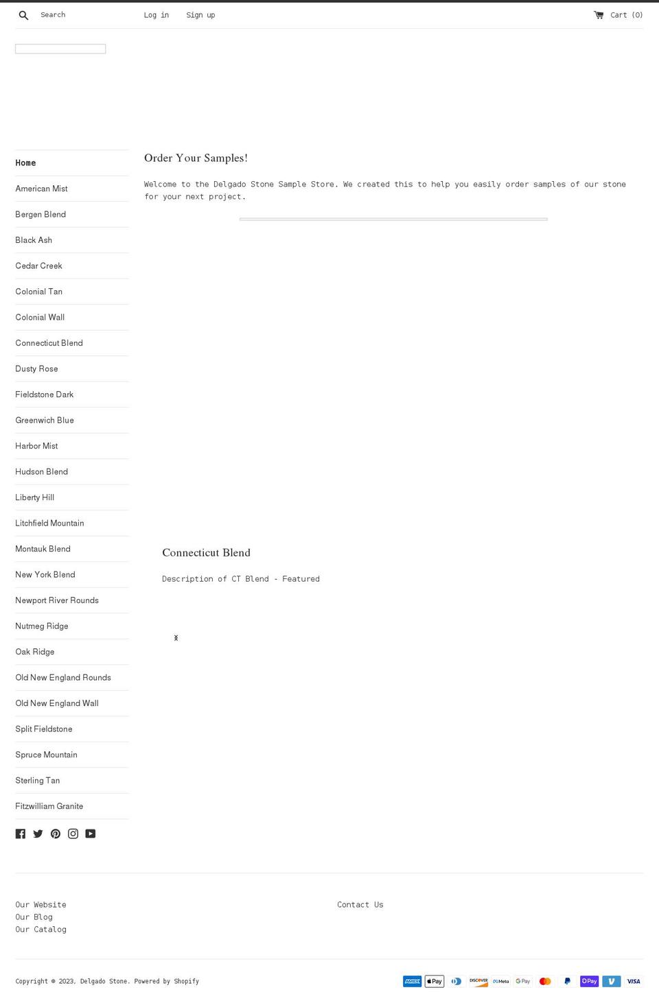 delgado-stone.myshopify.com shopify website screenshot