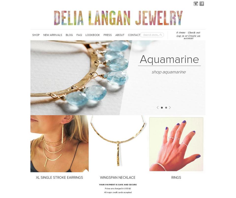 delialangan.com shopify website screenshot