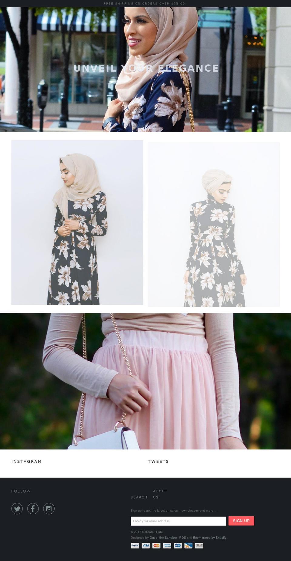 delicate-hijabi.com shopify website screenshot